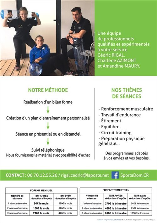 DISPOSITIF SPORT À DOMICILE EN AVEYRON