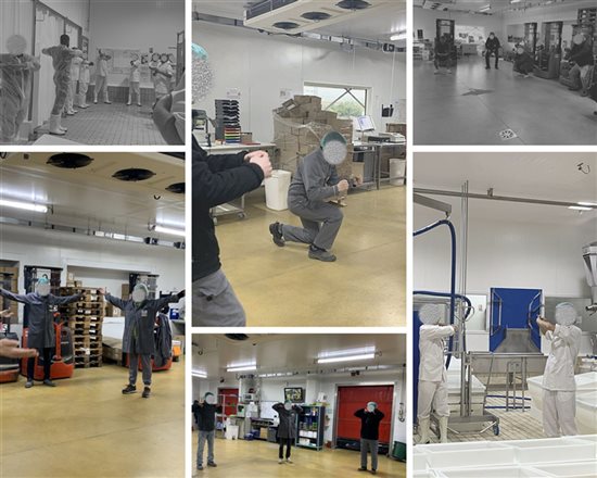 Activité Physique Adaptée de la Maison Sport Santé APA FORM’ aux fromageries Papillon en Aveyron